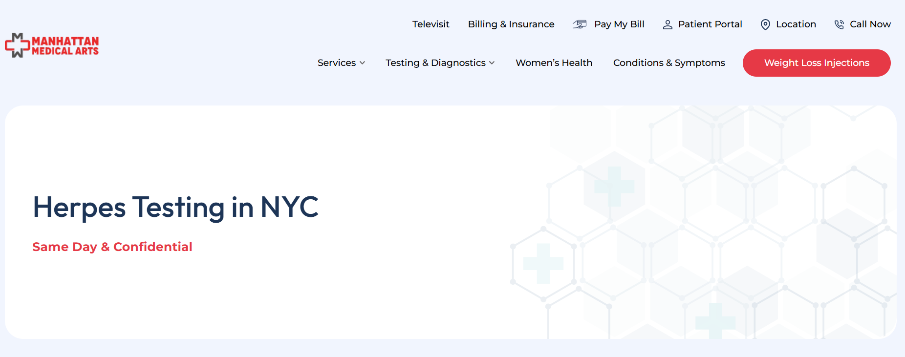 Herpes Testing NYC | Same Day & Confidential | Manhattan Medical Arts